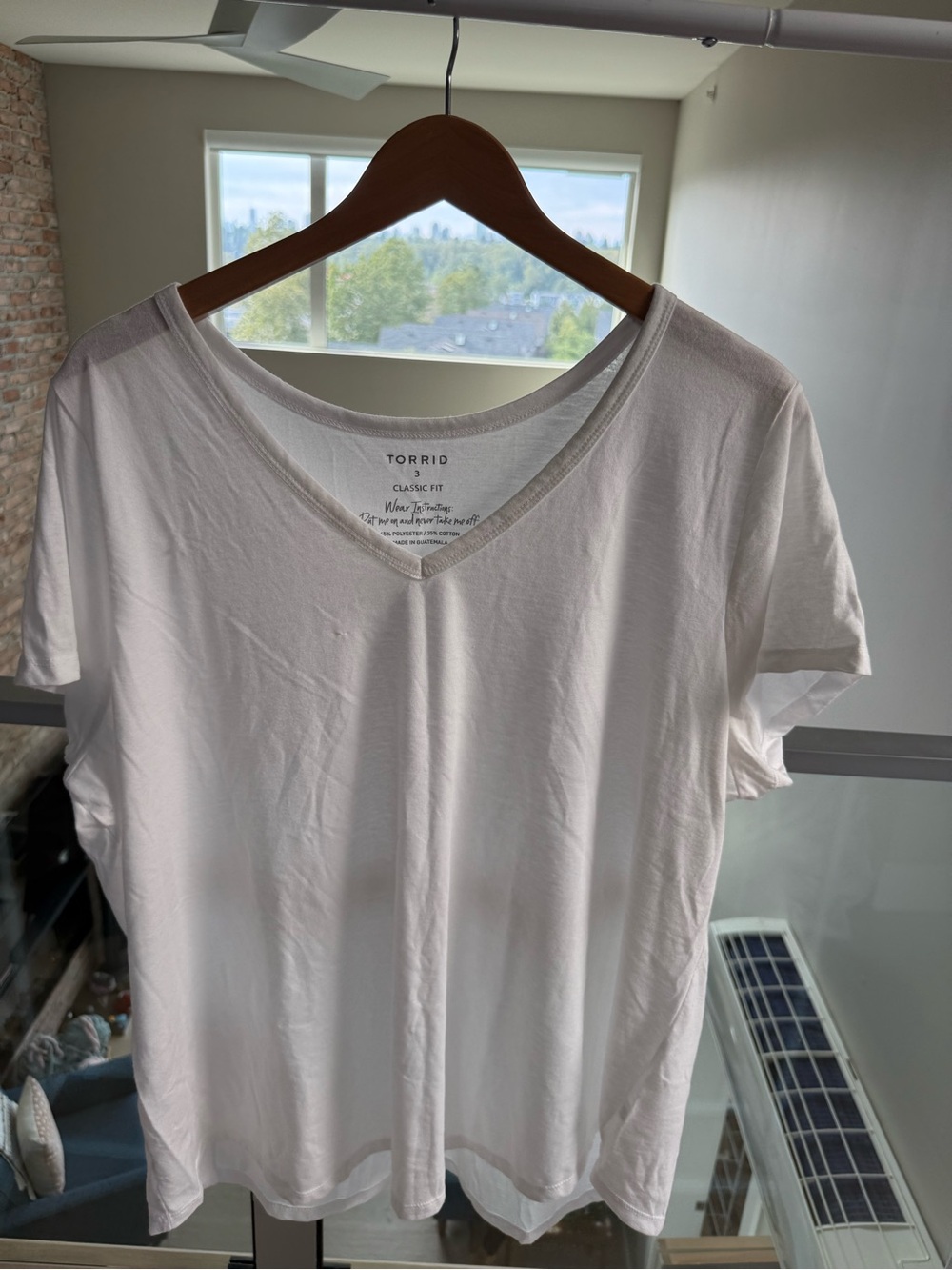 torrid White V-Neck Classic Fit Tee - brand new